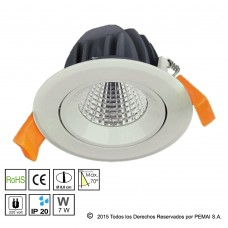 Serie C6 Basculante - Ø 9.0 cm 7 Watt - Blanco Neutro